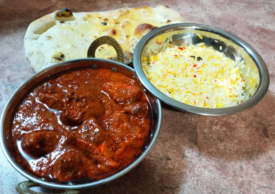 Chicken Tikka Masala, Pilau Rice &amp; Naan