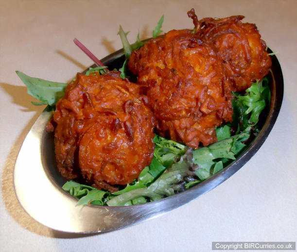 Onion Bhajis (after the 2nd frying stage)