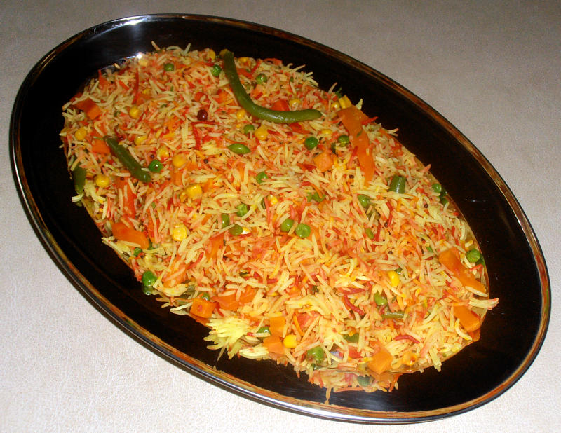 vegetable pilau rice
