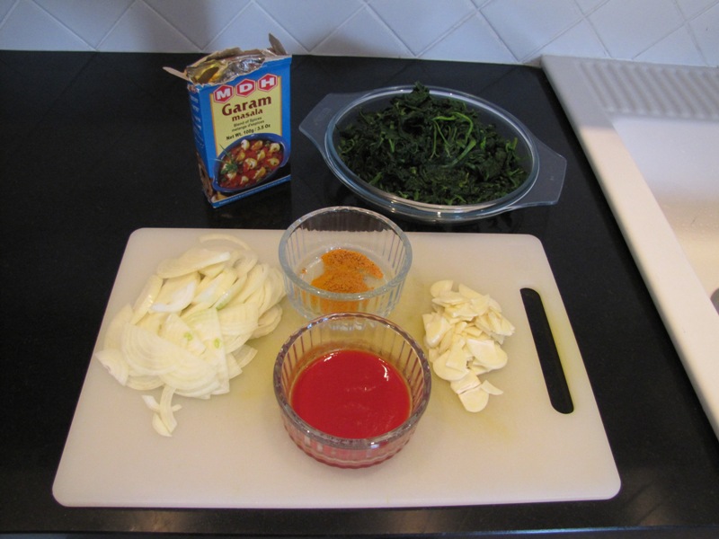 Saag Bhaji Ingredients