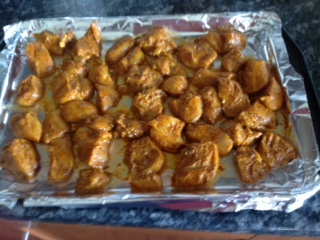Chicken marinated and ready for oven