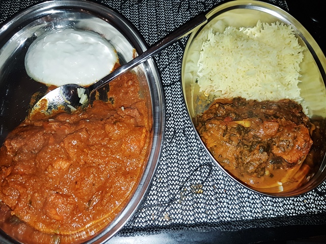 Chicken Ceylon, Chicken Madras with tomatoes, spinach.jpg